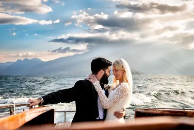 Wedding photoshoot on Lake Como by Magda M