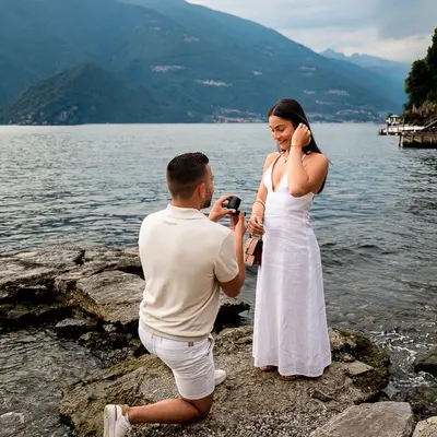 Proposal photoshoot on Lake Como by Magda M
